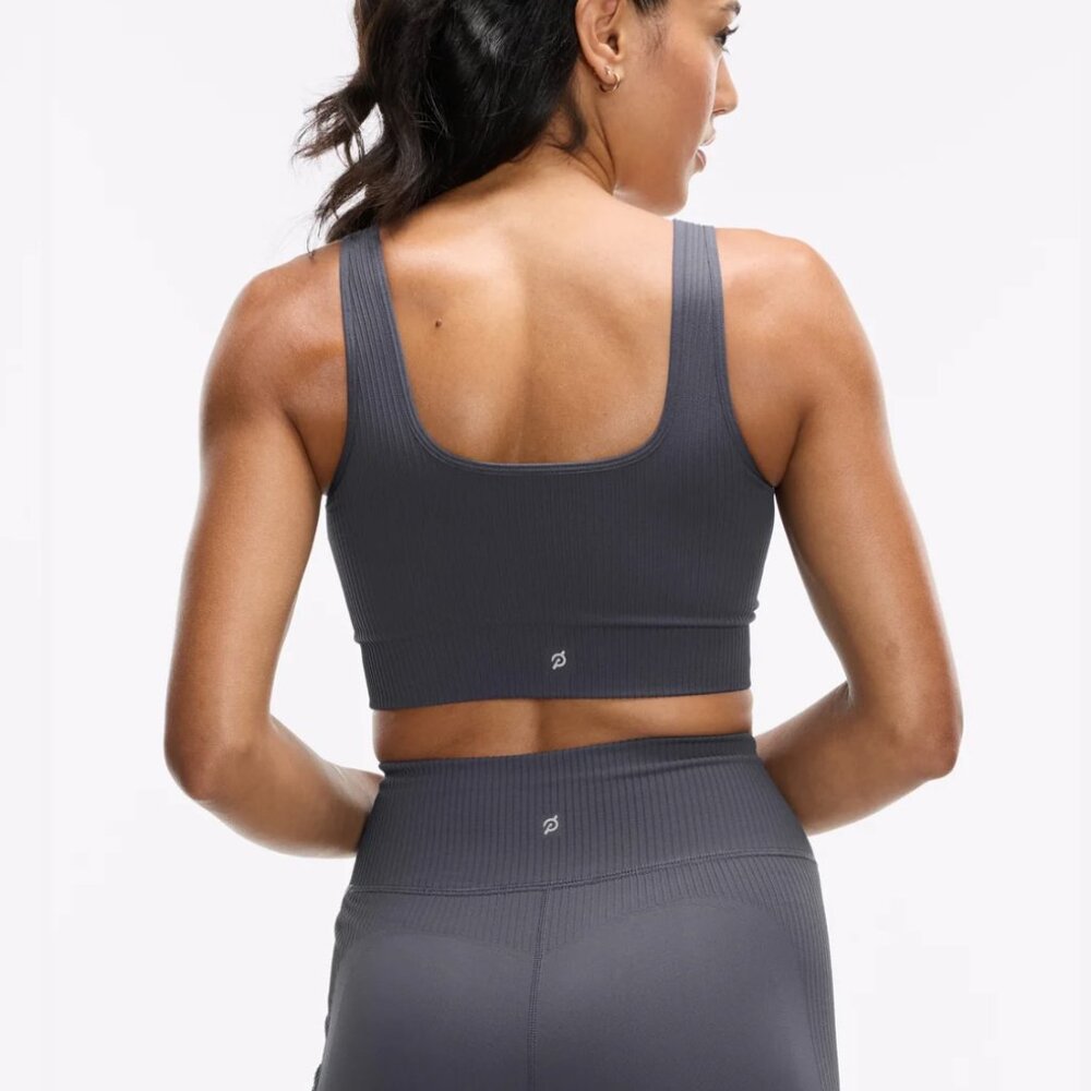 NWT, Peloton, Apparel, Seamless Square Neck Bra, Slate XS/S - Picture 3 of 6